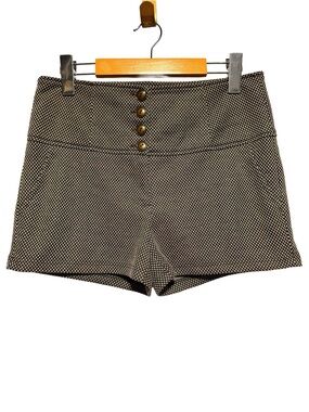 MUST HAVE High Waist Tweed Houndstooth Micro Shorts Academia Mod